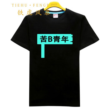 鐵虎風暴（TIEHUFENGBAO） 短袖 男士T恤 夜光苦B青年 