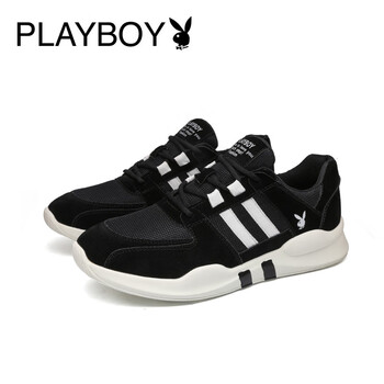 花花公子（PLAYBOY）男士黑色 男款 41