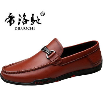 帝洛馳（DILUOCHI）男士紅棕色 四季鞋 