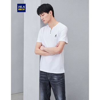 海瀾之家（HLA） 短袖 男士T恤 米白(S9) 