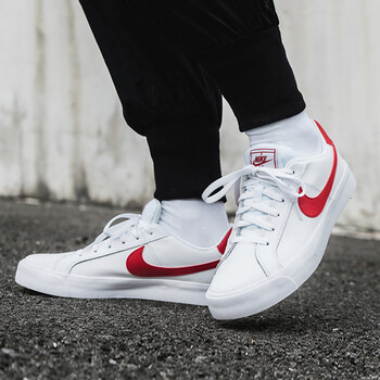 耐克（NIKE）板鞋BQ4222-100/紅白/皮革鞋面 