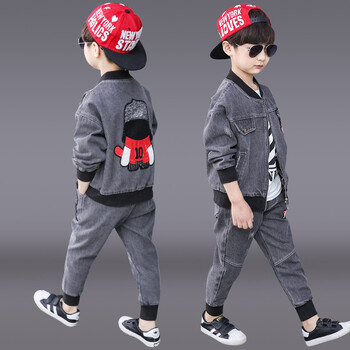 男童春款牛仔服