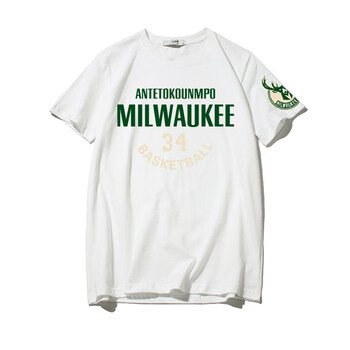 鄧尼斯 短袖 男士T恤 白色(字母哥) 