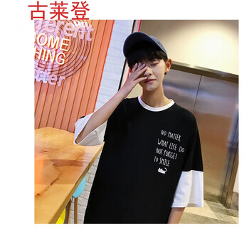 古萊登（GODLIKE） 五分袖 男士T恤 黑色送襪子 