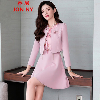 喬尼（JON NY） 碎花，純色 3D 連衣裙