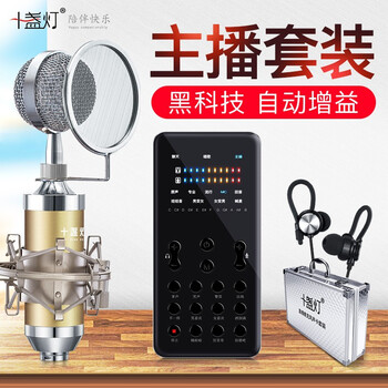 十盞燈  懸掛式 麥克風(fēng) 直播設(shè)備全套【土豪金】