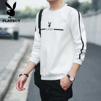 花花公子（PLAYBOY ESTABLISHED 1953） 長(zhǎng)袖 男士T恤 20173白色 