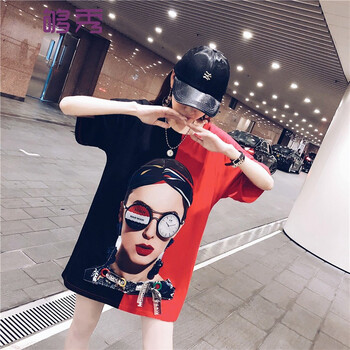 夠秀（GOSHERY） 印花，蝴蝶結(jié)，貼布，立體裝飾 短袖 T恤 女 圓領(lǐng)