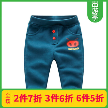 寶寶褲子加絨可開襠