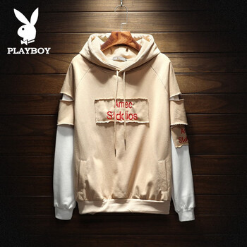 花花公子（PLAYBOY ESTABLISHED 1953） 長袖 男士T恤 W17199卡其色 