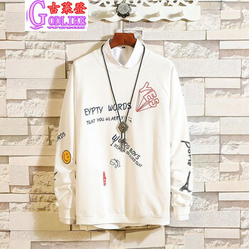 古萊登（GODLIKE） 長(zhǎng)袖 男士T恤 W562白色 