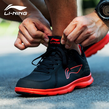 李寧（LI-NING）跑步鞋001紅顏（黑紅） 