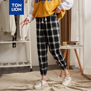 唐獅（TonLion） 高腰 哈倫褲 女 長褲 休閑褲