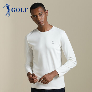 高爾夫（GOLF） 長袖 男士T恤 白色 S，XL，L，XXL，XXXL，M