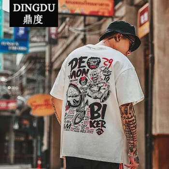 鼎度（DINGDU） 長袖 男士T恤 摩托 白優(yōu)質(zhì)面料 