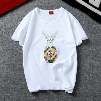 晨瑞杰 短袖 男士T恤 小鹿 