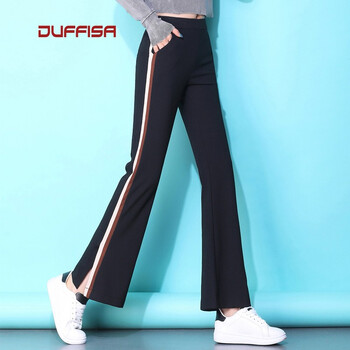 朵芙伊莎（Dufflsa） 高腰 微喇褲 女 九分褲 休閑褲