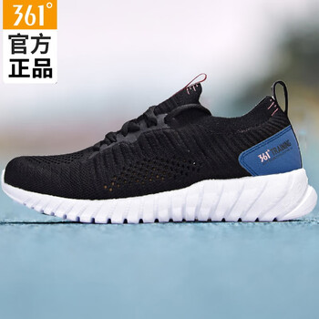361度跑步鞋曜石黑/工業(yè)藍(lán) 