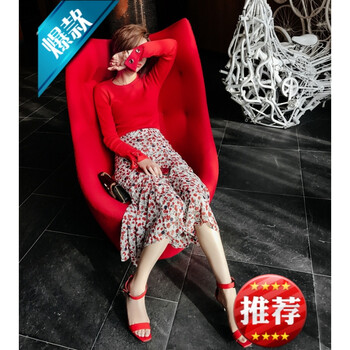 復(fù)古印花半身裙，打造優(yōu)雅小仙女
