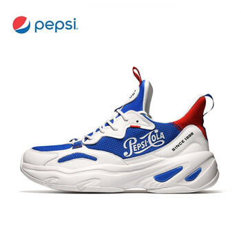 百事（PEPSI）跑步鞋白/百事藍(lán) 41