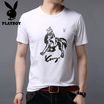 花花公子（PLAYBOY） 短袖 男士T恤 1576HH9575白色 