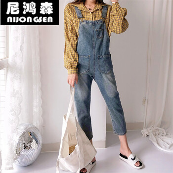 時尚寬松背帶裙，微胖妹子的福音
