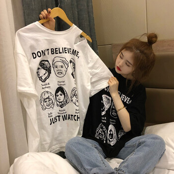 其他品牌 破洞，印花 短袖 T恤 女 圓領(lǐng)