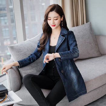 簡約長款西裝外套女款