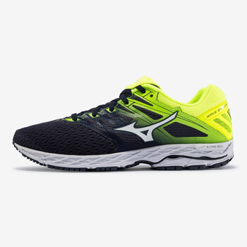 美津濃（MIZUNO）跑步鞋藏青/熒光綠/白 39
