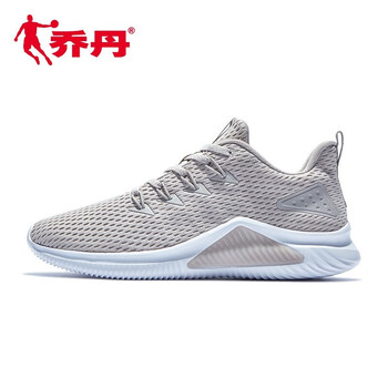 喬丹（QIAODAN）跑步鞋純質(zhì)灰/白色  