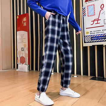 九分,元素,格子,彈力,新款,流行,趨勢,褲女,樣式