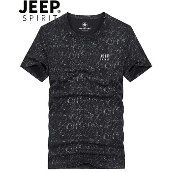 Jeep 短袖 男士T恤 1012黑色 