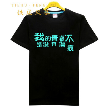 鐵虎風(fēng)暴（TIEHUFENGBAO） 短袖 男士T恤 夜光青春傷痕 