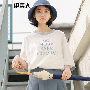 寬松印花袖衫，微胖妹子的福音