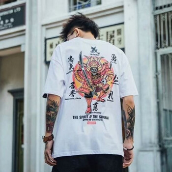 deciuhlae 短袖 男士T恤 白色207武士 