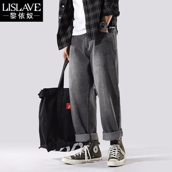 黎依奴（LISLAVE） 修身褲 原創(chuàng)設(shè)計(jì) 男士牛仔褲