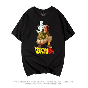 萌朵麗啦 短袖 男士T恤 黑色 橙衣悟空 