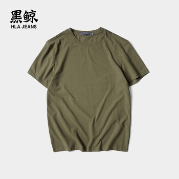 黑鯨（HLAJEANS） 短袖 男士T恤 深綠03 