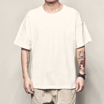 古萊登（GODLIKE） 短袖 男士T恤 純色無(wú)圖案白色 