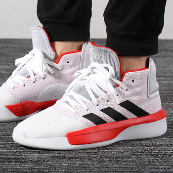 阿迪達斯（Adidas）籃球鞋BB9191/白色/紅色/黑色  