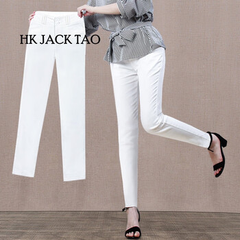 hk jack tao 高腰 直筒褲 女 九分褲 休閑褲