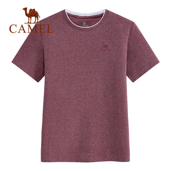 駱駝（CAMEL） 短袖 男士T恤 T9S209118 暗紅 
