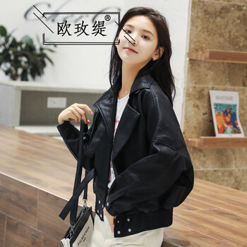 春秋新款女皮衣