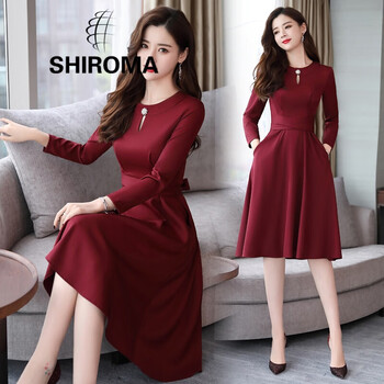 SHIROMA 純色 3D 連衣裙