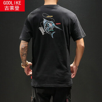 古萊登（GODLIKE） 短袖 男士T恤 黑色T188 