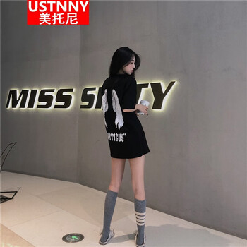 美托尼（USTNNY） 印花 短袖 T恤 女 圓領(lǐng)