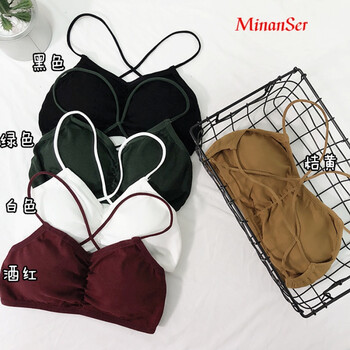 帶胸墊吊帶抹胸裹胸