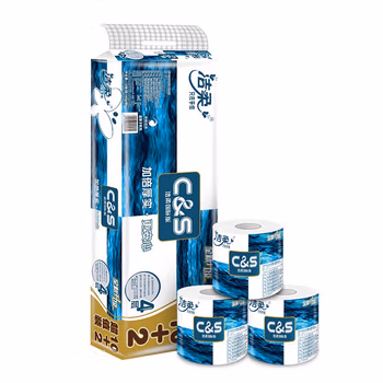 洁柔卷纸(C&S) 蓝面子 柔韧4层140g卫生纸*12卷（国际版 加量装 ）3-4层新老包装随机发货