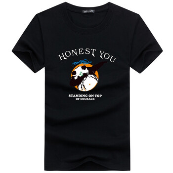 K L B ZHE 短袖 男士T恤 熊貓黑色 S，4XL，5XL，L，XXXL，M，XXL