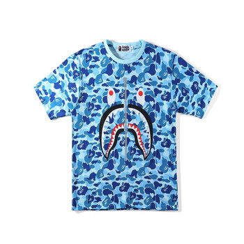 A BATHING APE 短袖 男士T恤 藍(lán)色迷彩 